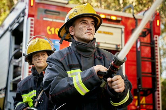 strażacy podczas pracy